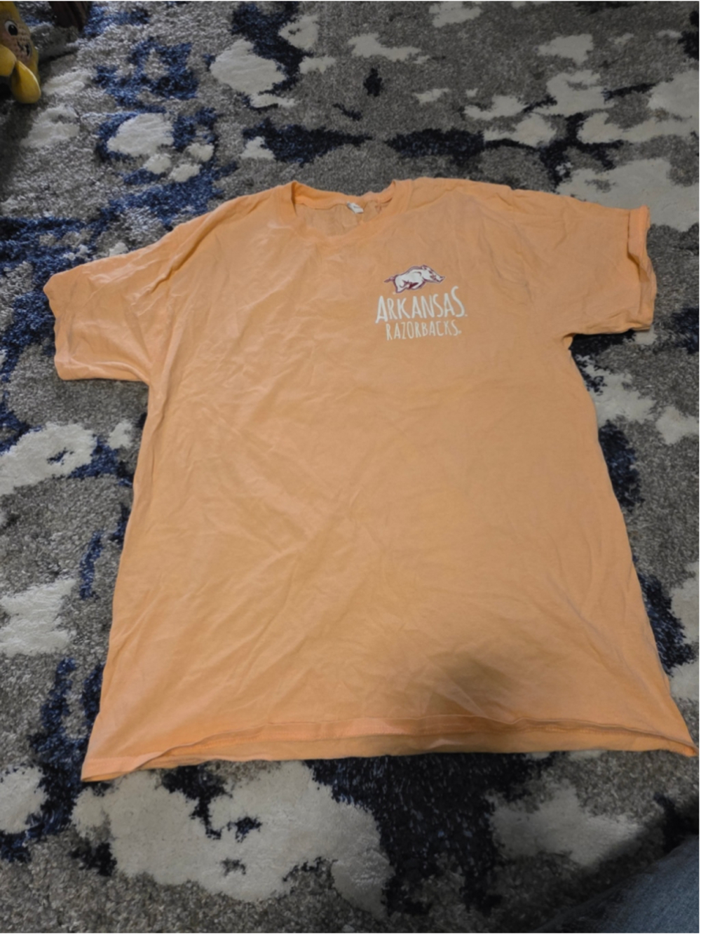 Unisex Hanes University of Arkansas Razorbacks Graphic Tee Orange Size L